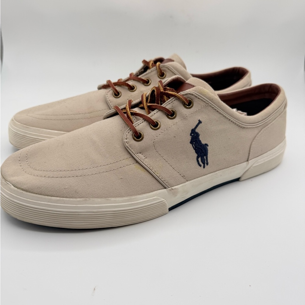 Polo by Ralph Lauren Men's Tan Canvas Sneakers